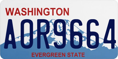 WA license plate AOR9664