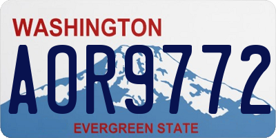 WA license plate AOR9772