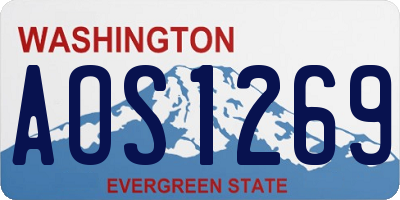 WA license plate AOS1269