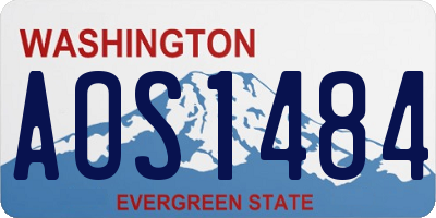 WA license plate AOS1484