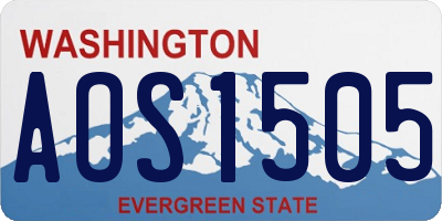 WA license plate AOS1505