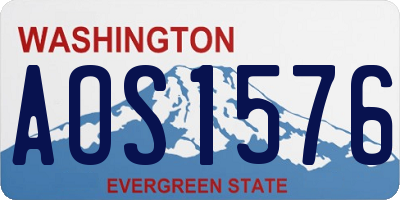 WA license plate AOS1576