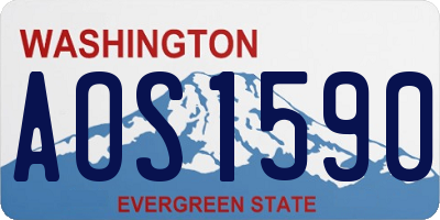 WA license plate AOS1590