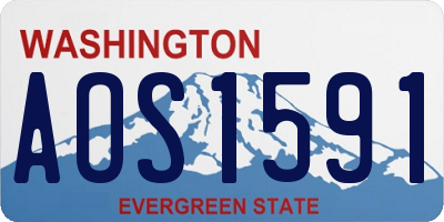 WA license plate AOS1591
