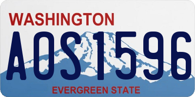 WA license plate AOS1596