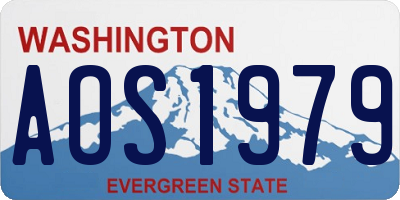 WA license plate AOS1979