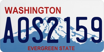 WA license plate AOS2159