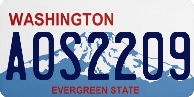 WA license plate AOS2209
