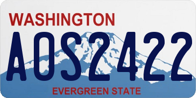 WA license plate AOS2422