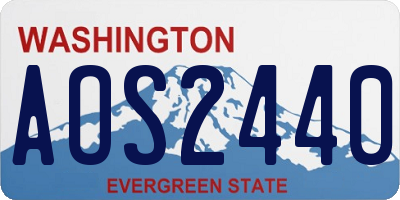WA license plate AOS2440