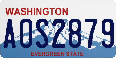 WA license plate AOS2879