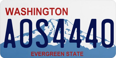 WA license plate AOS4440