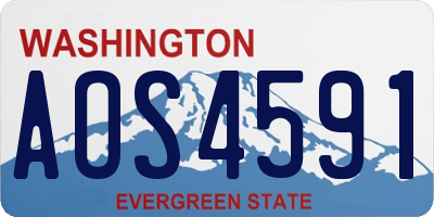 WA license plate AOS4591