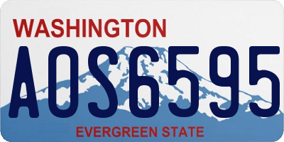 WA license plate AOS6595