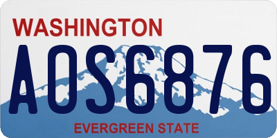 WA license plate AOS6876