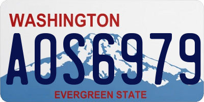 WA license plate AOS6979