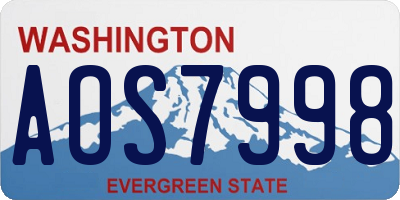 WA license plate AOS7998