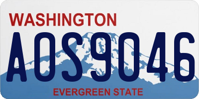 WA license plate AOS9046