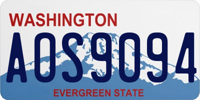 WA license plate AOS9094