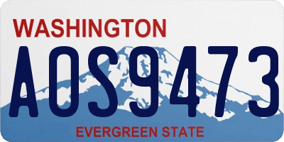 WA license plate AOS9473