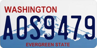 WA license plate AOS9479