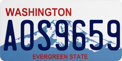 WA license plate AOS9659