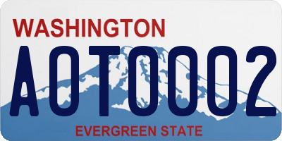 WA license plate AOT0002