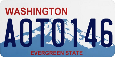 WA license plate AOT0146