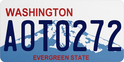 WA license plate AOT0272