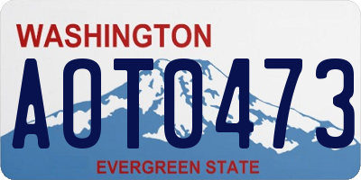 WA license plate AOT0473