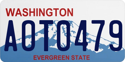 WA license plate AOT0479