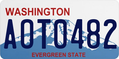 WA license plate AOT0482