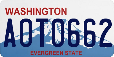 WA license plate AOT0662
