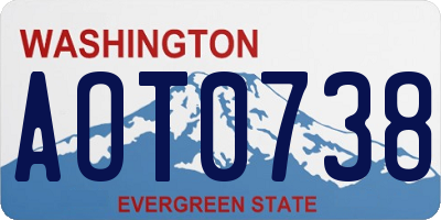 WA license plate AOT0738