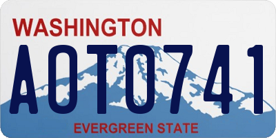 WA license plate AOT0741