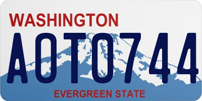 WA license plate AOT0744