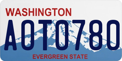 WA license plate AOT0780