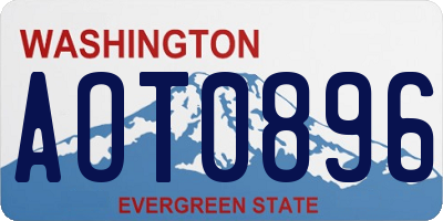 WA license plate AOT0896