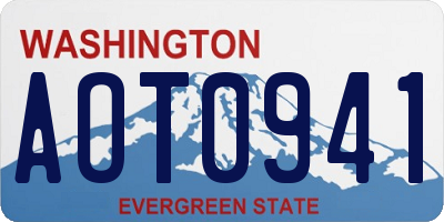 WA license plate AOT0941