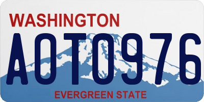 WA license plate AOT0976