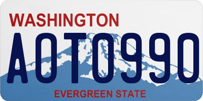 WA license plate AOT0990