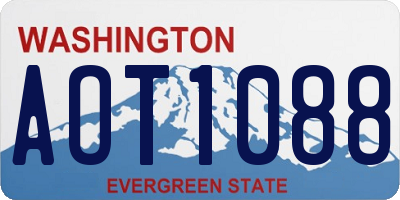 WA license plate AOT1088