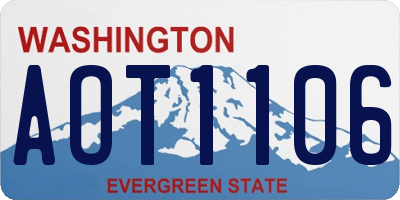 WA license plate AOT1106