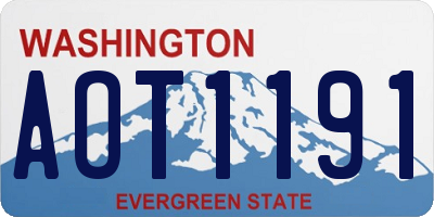 WA license plate AOT1191