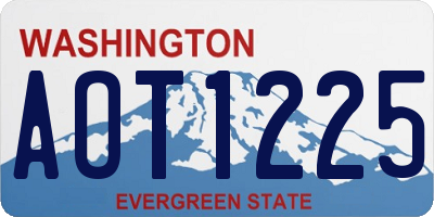 WA license plate AOT1225