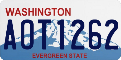 WA license plate AOT1262