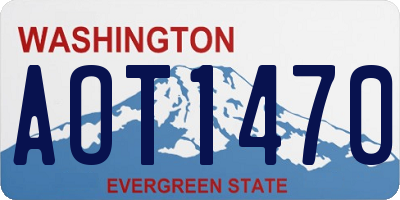 WA license plate AOT1470