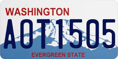 WA license plate AOT1505