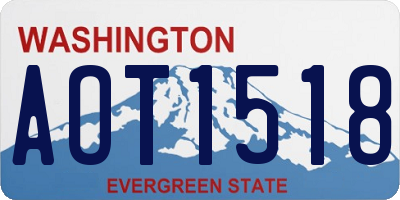 WA license plate AOT1518
