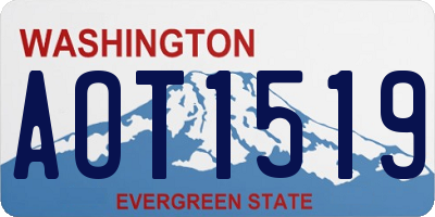 WA license plate AOT1519